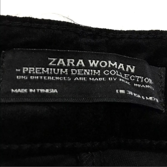 Zara 70s Tribute Velvet Suede High Rise Crop Flare - Picture 5 of 7